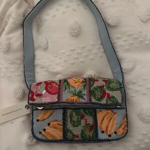 Anthropologie Fiona Beaded Bag: Tropical NWT
